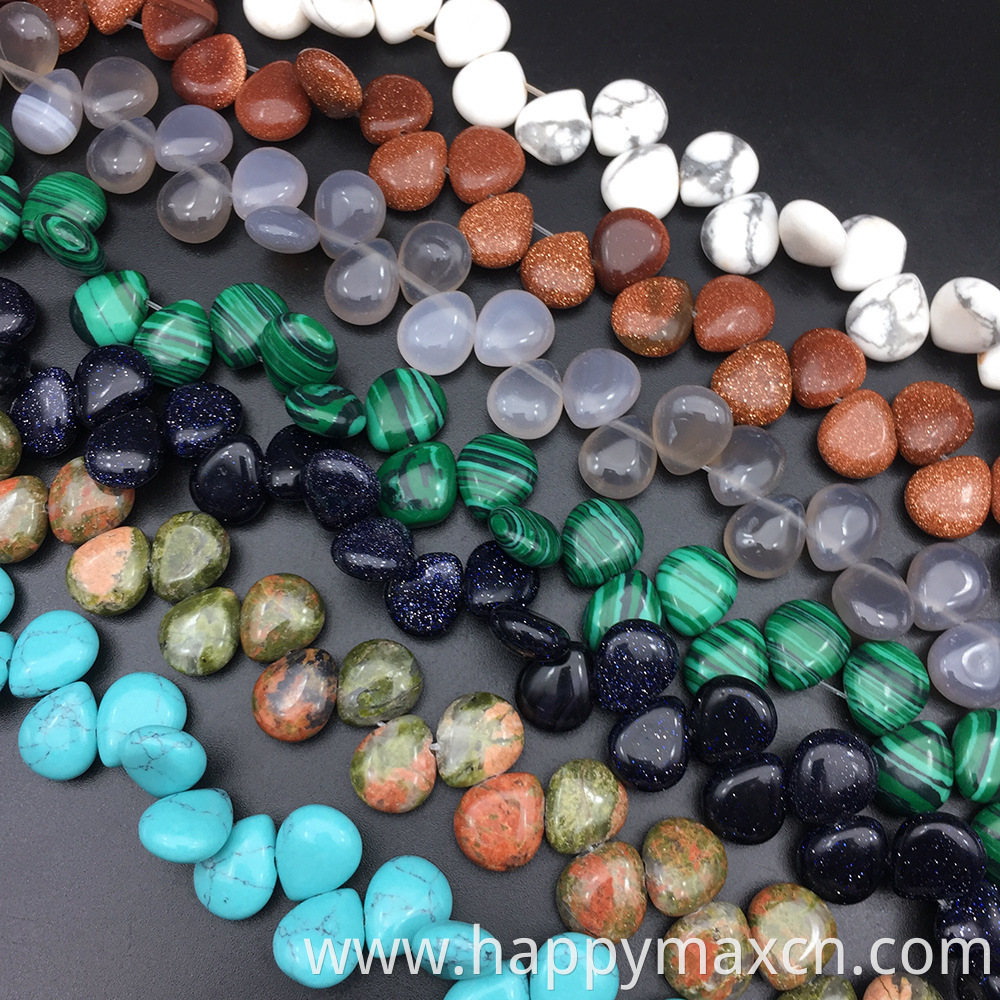 Water drop Gemstone Beads Loose Beads 10mm*12mm ,Amethyst Agate Turquoise Lapis Natural Bead for jewelry making